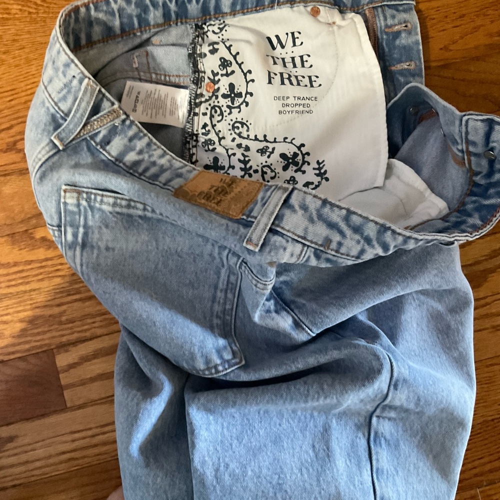 We The Free Deep Trance Dropped Boyfriend Jeans Sz 30 - Picture 3 of 13